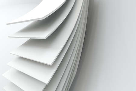 3d rendering, curve surface and light background, computer digital background