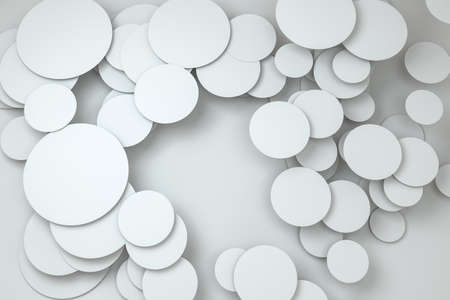 3d rendering, circle frame card template, computer digital imageの写真素材