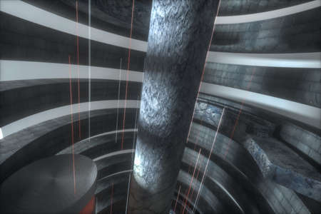 3D modeling of an abandoned cylindrical building