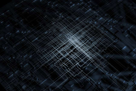 Glowing big data lines and technological background, 3d rendering. Computer digital background.の写真素材