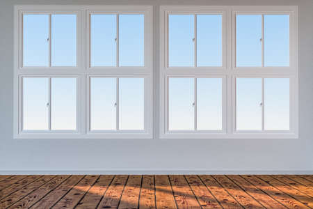 The cleaning house and the sunshine from the window, 3d rendering. Computer digital drawing.の写真素材