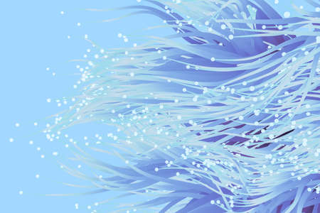 Blue growing lines and points, 3d rendering.の写真素材