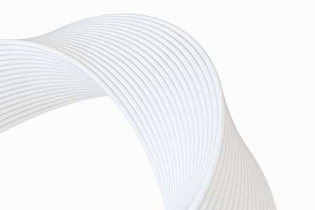 The virtual image of Mobius ring geometric figure, 3d rendering. Computer digital drawing.