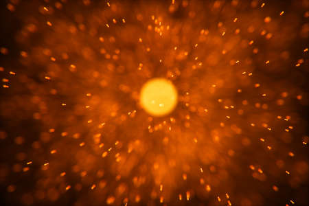 Flowing and glowing particles with dark background, 3d rendering. Computer digital drawing.