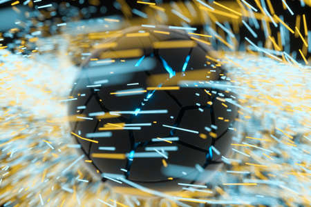 High speed vortex particles, 3d rendering. Computer digital drawing.の写真素材