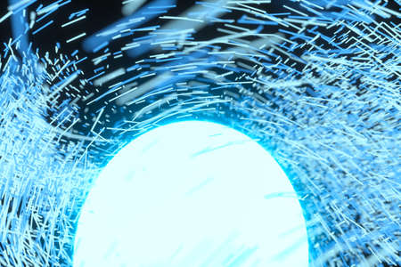 High speed vortex particles, 3d rendering. Computer digital drawing.