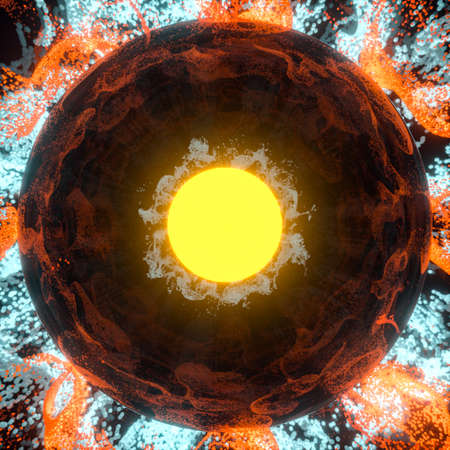 Abstract glowing particles with brilliant light, 3d rendering. Computer digital drawing.