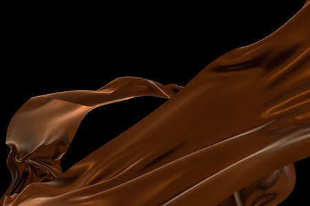 Flowing cloth, abstract color background, 3d rendering. Computer digital drawing.
