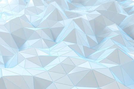 Triangle surface plane with structure lines, 3d rendering. Computer digital drawing.