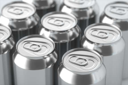 Recyclable cans, 3d rendering.の写真素材