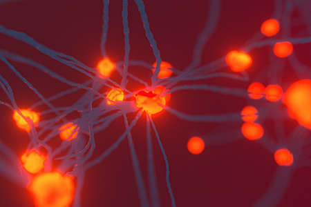 The intricate nervous system,abstract conception,3d rendering. Computer digital drawing.の写真素材