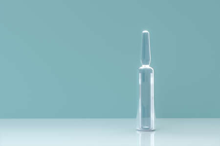 Ampulla bottle and liquid medicine,abstract conception,3d rendering. Computer digital drawing.の写真素材