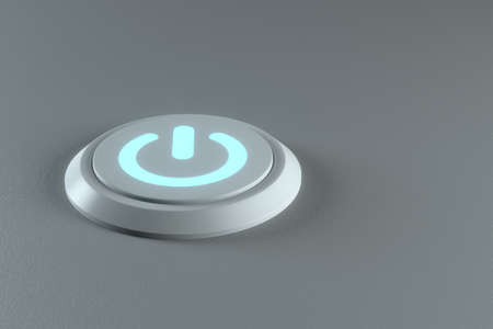 Button and switch with grey background,abstract conception ,3d rendering. Computer digital drawing.の写真素材