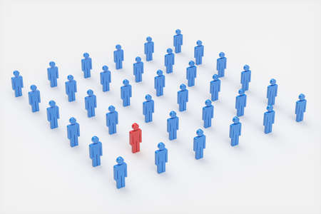 People models, business team concept, 3d rendering. Computer digital drawing.