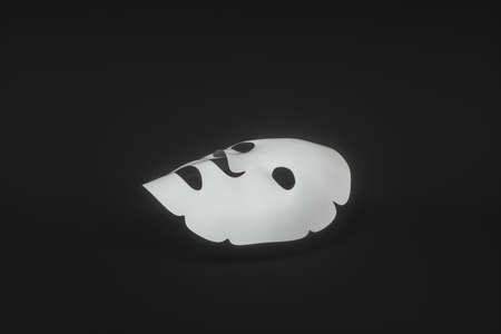 White mask, skin care concept, 3d rendering. Computer digital drawing.の写真素材