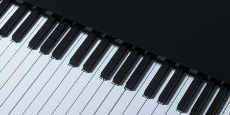 Piano keyboard, 3d rendering. Computer digital drawing.の写真素材