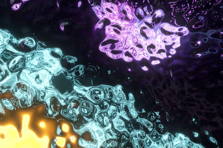 Abstract wavy background, colorful pattern, 3d rendering. Computer digital drawing.