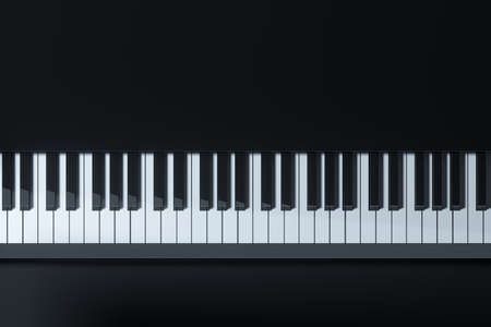 Piano keyboard, 3d rendering. Computer digital drawing.の写真素材