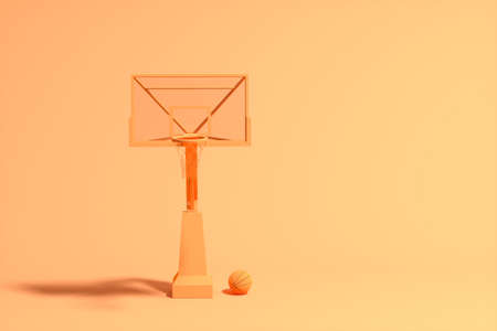 3D model of basketball stand, 3d rendering. Computer digital drawing.の写真素材