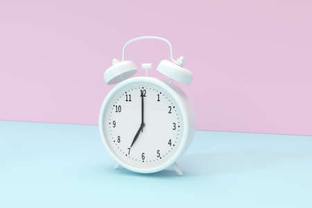 Classic alarm clock, concept of time, 3d rendering. Computer digital drawing.の写真素材