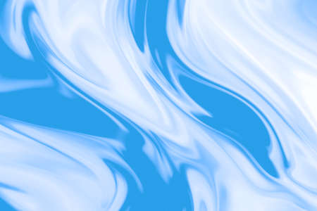 Blue smooth wavy background, 3d rendering. Computer digital drawing.