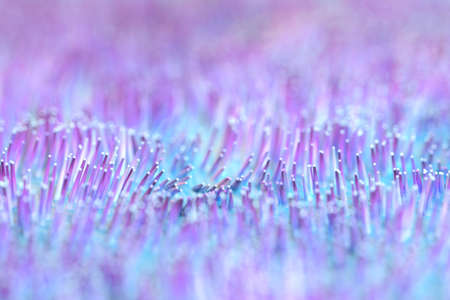 Growing wavy particles, abstract color background, 3d rendering. Computer digital drawing.の写真素材