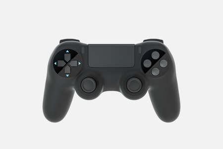 Classic game pad with white background, 3d rendering. Computer digital drawing.