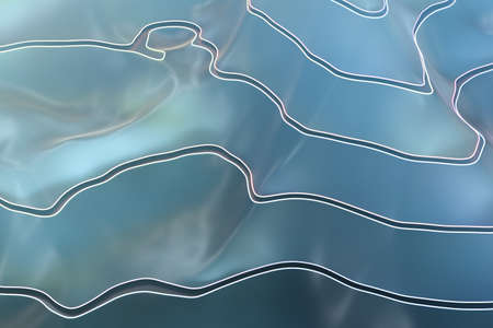 Topographic map background Valley and mountain, 3d rendering. Computer digital drawing.