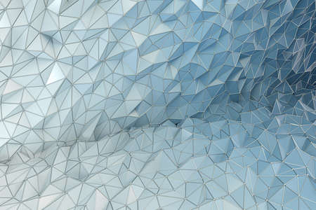 Triangle polygonal background, crystal construction, 3d rendering. Computer digital drawing.の写真素材