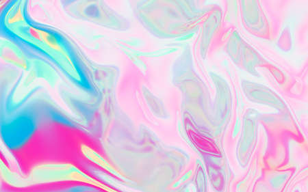 Flowing cloth, multicolored wave silk, 3d rendering. Computer digital drawing.の写真素材