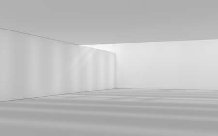 Empty building construction, with sunlight shade, 3d rendering. Computer digital drawing.の写真素材