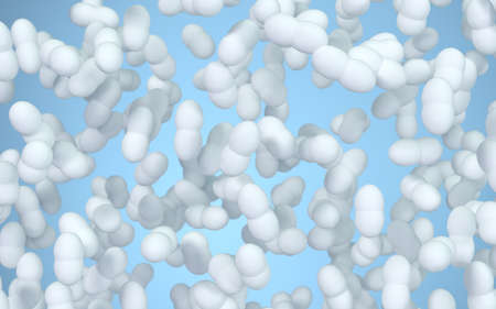 Large groups of germs with white background, 3d rendering. Computer digital drawing.