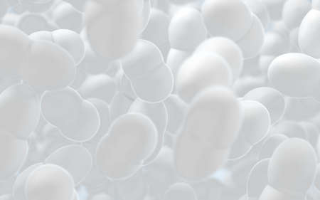 Large groups of germs with white background, 3d rendering. Computer digital drawing.