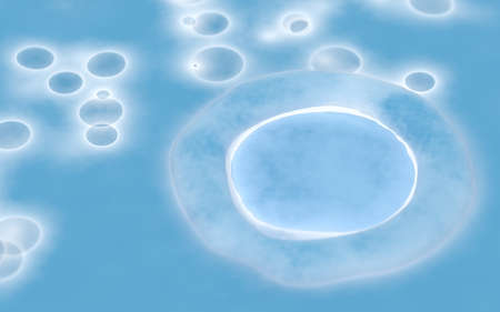 Infected bacteria, germs and fungus, 3d rendering. Computer digital drawing.