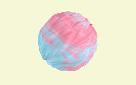 A sphere of flowing creativity with white background, 3d rendering. Computer digital drawing,