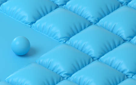 A blue cushion of air, 3d rendering. Computer digital drawing.の写真素材