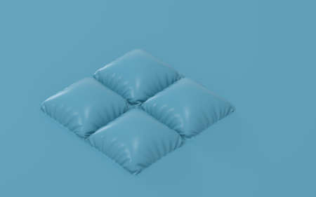 A blue cushion of air, 3d rendering. Computer digital drawing.の写真素材