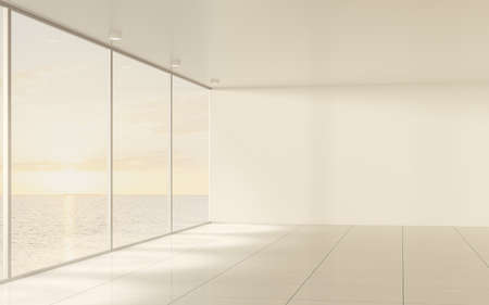 The white empty room, 3d rendering. Computer digital drawing.の写真素材