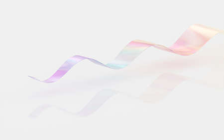 Gradient glass with white background, 3d rendering. Computer digital drawing.の写真素材