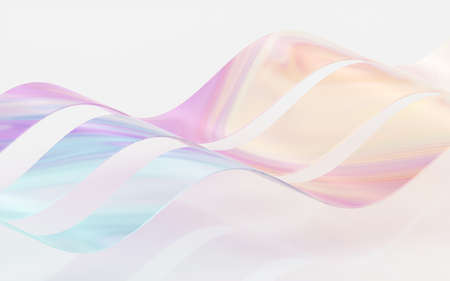 Gradient glass with white background, 3d rendering. Computer digital drawing.の写真素材