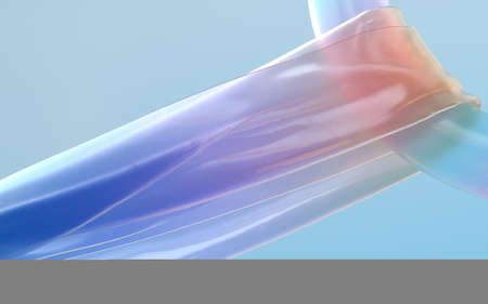 Gradient clothes with blue background, 3d rendering. Computer digital drawing.の写真素材