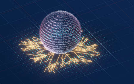 Technology and big data, 3d rendering. Computer digital drawing.の写真素材