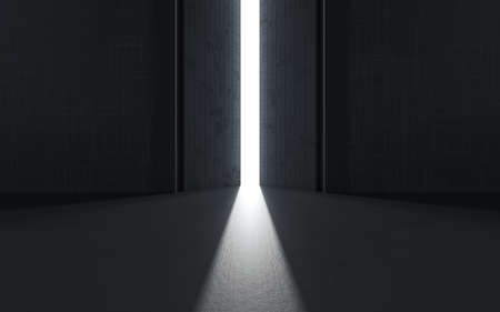 Open the door, success and hope, 3d rendering. Computer digital drawing.の写真素材