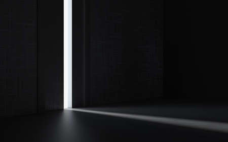 Open the door, success and hope, 3d rendering. Computer digital drawing.の写真素材