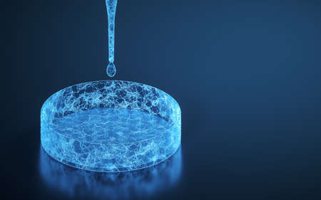 Glassware in the laboratory, 3d rendering. Computer digital drawing.の写真素材