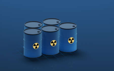 Nuclear power station and nuclear energy, 3d rendering. Computer digital drawing.の写真素材