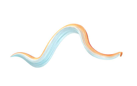 Abstract flowing gradient lines, 3d rendering. Computer digtal drawing.