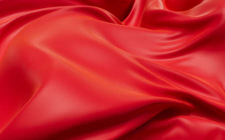 Red flying clothes, 3d rendering. Computer digital drawing.の写真素材