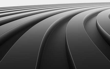 Black metal track background, 3d rendering. Computer digital drawing.の写真素材