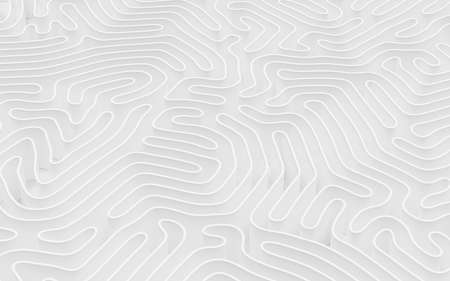 Abstract lines and curve lines, 3d rendering. Computer digital drawing.の写真素材